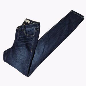 Slink Curvy Jeans Womens Size 26 Skinny Low Rise Dark Wash Denim Pants